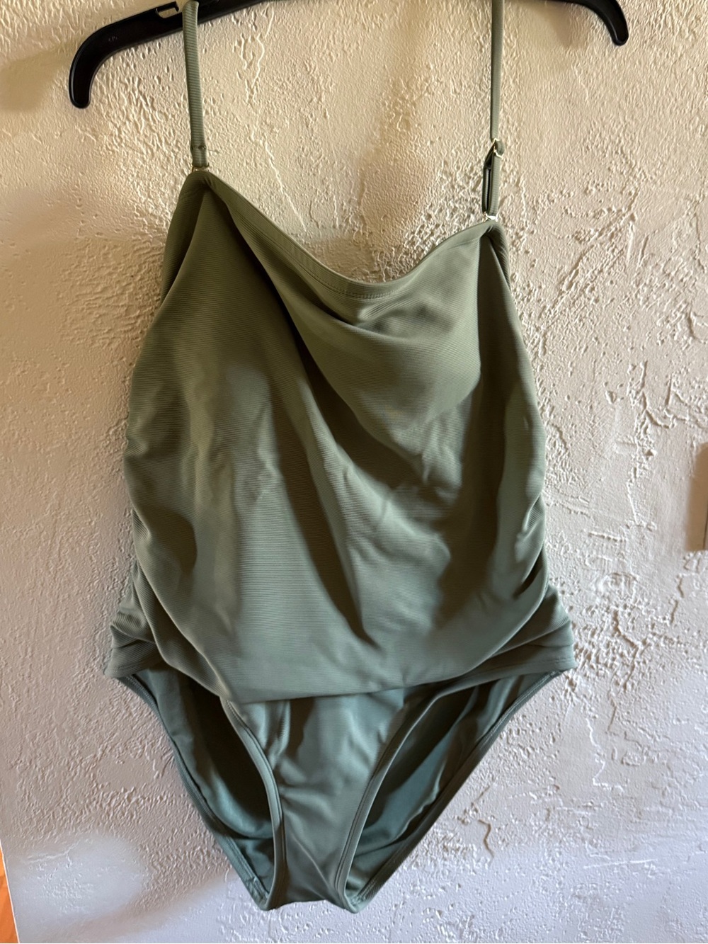 Time and Tru Olive Green One-Piece Swimsuit Women’s Sz XL